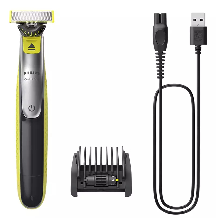 ტრიმერი Philips QP2734/20 OneBlade Waterproof Face Trimmer Black/Yellow