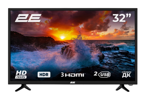 ტელევიზორი 2Е TV LED 32" HD 32D3, Black